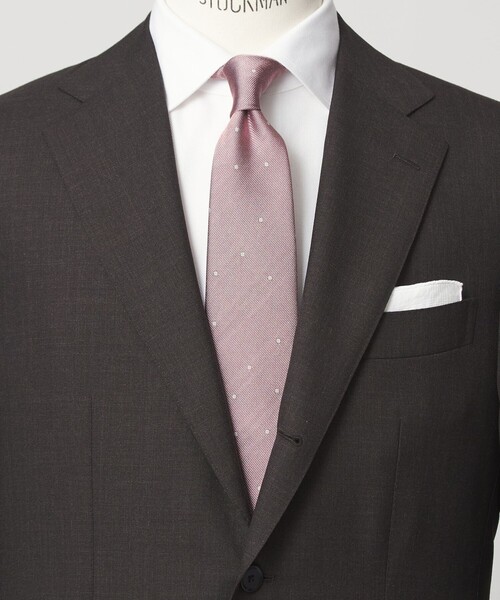 green label relaxing（グリーンレーベルリラクシング）の「GLR ジャパン ヴィンテージ 8.0cm ドット ネクタイ（ネクタイ・メンズ・ターコイズブルー系/ピンク/ダークブラウン/ネイビー/ベージュ/ダークグレー・FREE）」の6枚目の写真