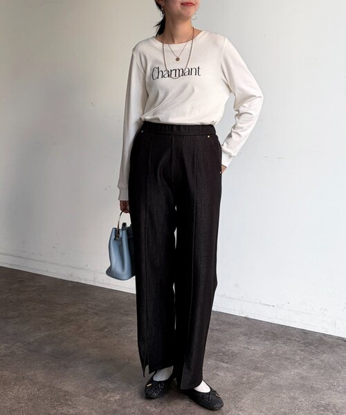 Chez toi（シェトワ）の「センタースリットパンツ（その他パンツ・レディース・ブラック/ベージュ/ブルー・FREE）」の10枚目の写真