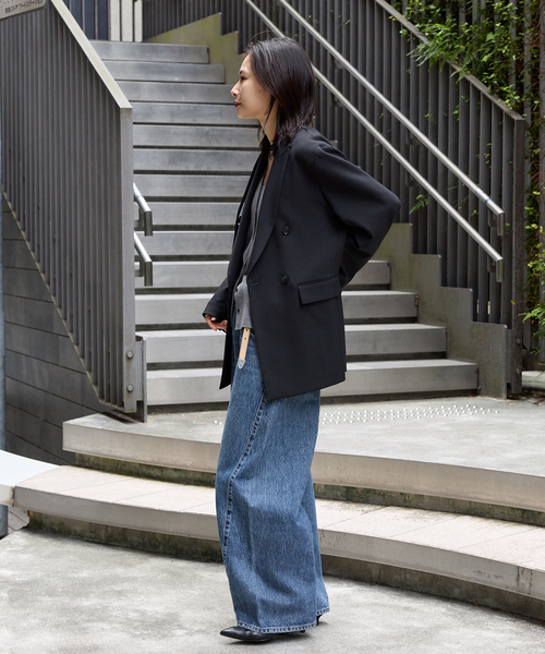 JOURNAL STANDARD（ジャーナルスタンダード）の「《追加》ライクストレッチジャケット（テーラードジャケット・レディース・チャコールグレー/ブラック・38/36）」の13枚目の写真