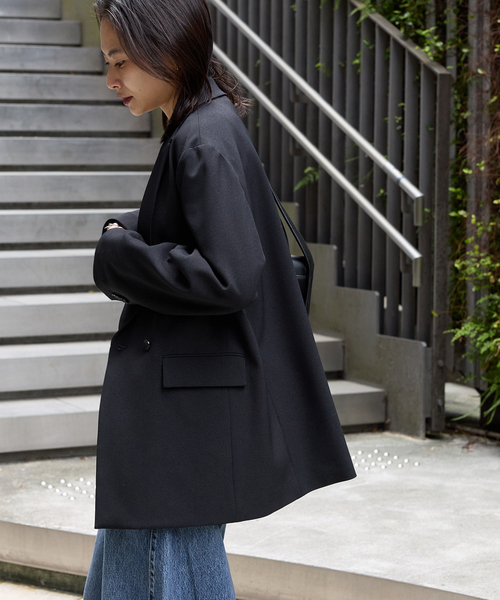 JOURNAL STANDARD（ジャーナルスタンダード）の「《追加》ライクストレッチジャケット（テーラードジャケット・レディース・チャコールグレー/ブラック・38/36）」の15枚目の写真