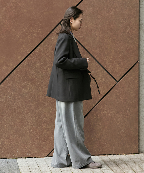 JOURNAL STANDARD（ジャーナルスタンダード）の「《追加》ライクストレッチジャケット（テーラードジャケット・レディース・チャコールグレー/ブラック・38/36）」の17枚目の写真