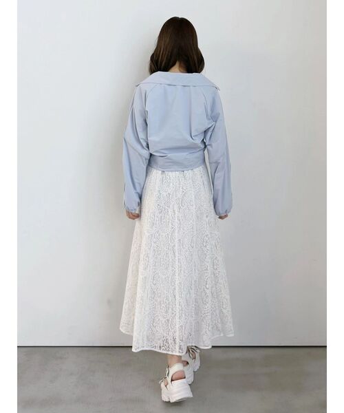 FILA(フィラ)の「【FILA別注】レース切替トラックジャケット(ナイロンジャケット・レディース・オフホワイト/ライトブルー・FREE)」の14枚目の写真