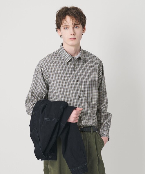 BEAUTY&YOUTH UNITED ARROWS(ビューティーアンドユースユナイテッドアローズ)の「ツイスト チェック レギュラー シャツ FORM型(シャツ/ブラウス・メンズ・グレー系・S/XL/M/L)」の2枚目の写真