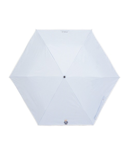 POLO RALPH LAUREN（ポロ ラルフ ローレン）の「【WEB限定】遮光100% 晴雨兼用 折りたたみ日傘 ”POLO FLAG BEAR” ポーチ付（折りたたみ傘・レディース・ベージュ/ダークブルー/ホワイト×ブルー/オフホワイト・FREE）」の9枚目の写真