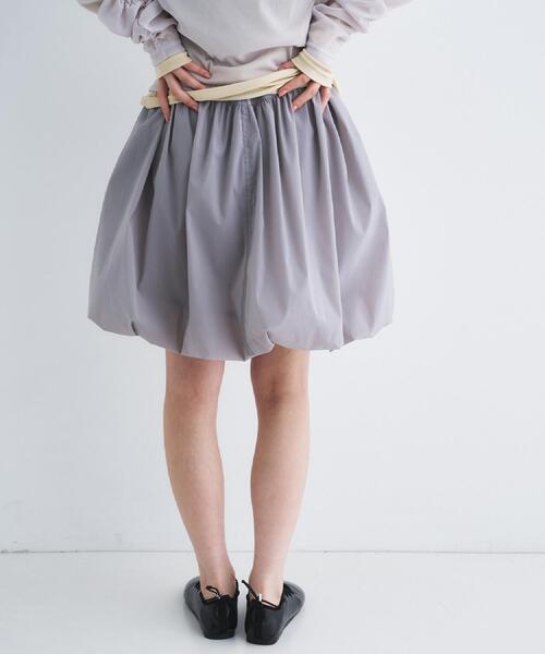 CODE A（コードエー）の「balloon easy skirt（スカート・レディース・ライトグレー/ホワイト・36/34）」の13枚目の写真