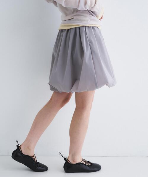 CODE A（コードエー）の「balloon easy skirt（スカート・レディース・ライトグレー/ホワイト・36/34）」の14枚目の写真