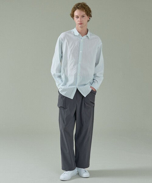 ABAHOUSE（アバハウス）の「【CORDURA】TUCK＆DARTS コーデュラナイロン パラシュートパンツ / セットアップ対応（その他パンツ・メンズ・ブラック/チャコールグレー・46/48）」の5枚目の写真