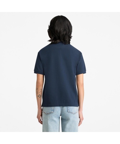 Timberland(ティンバーランド)の「半袖 ピケ ポロシャツ レディース(ポロシャツ・レディース・ダークブルー・LARGE/MEDIUM/SMALL/X-SMALL)」の4枚目の写真