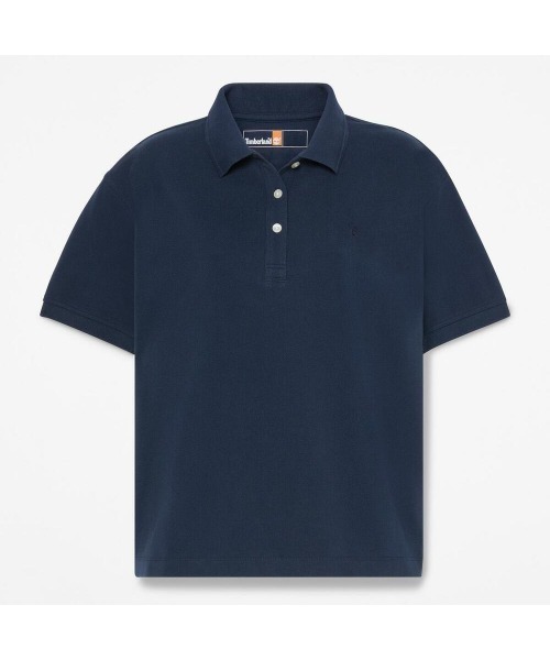 Timberland（ティンバーランド）の「半袖 ピケ ポロシャツ レディース（ポロシャツ・レディース・ダークブルー・LARGE/MEDIUM/SMALL/X-SMALL）」の5枚目の写真