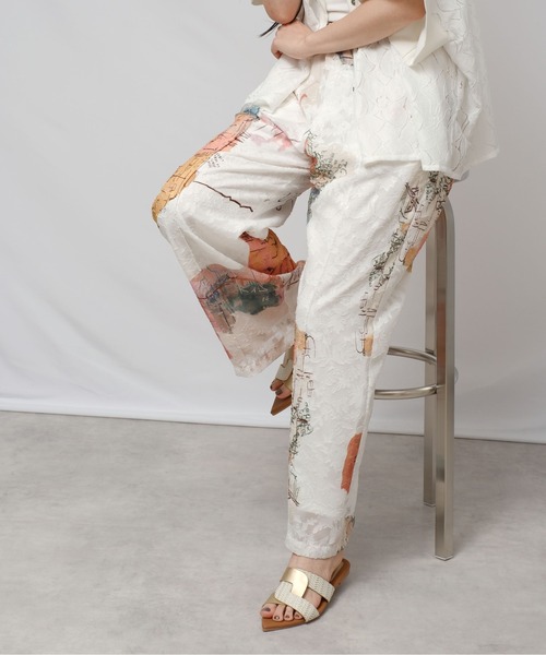 palm RICHE(ポームリシュ)の「風景アート柄パンツ(その他パンツ・レディース・オフホワイト/ブラック・M)」の19枚目の写真