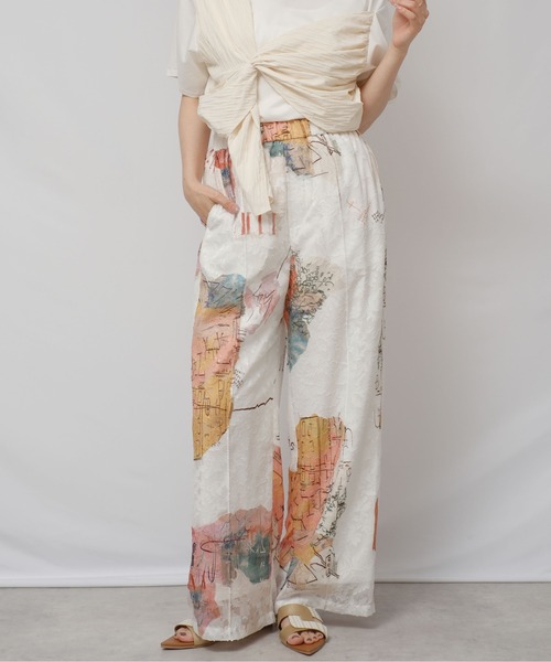 palm RICHE(ポームリシュ)の「風景アート柄パンツ(その他パンツ・レディース・オフホワイト/ブラック・M)」の21枚目の写真