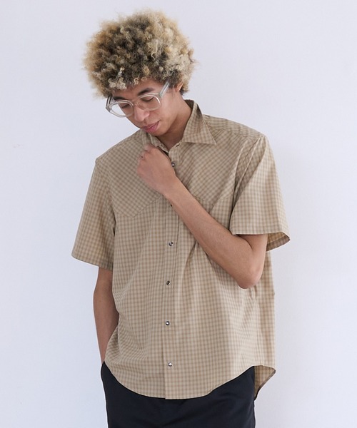 YUKI HASHIMOTO(ユウキハシモト)の「YUKI HASHIMOTO WESTERN SHIRTS (261-01-0102)(シャツ/ブラウス・メンズ・ブラウン/ピンク・46/48)」の1枚目の写真