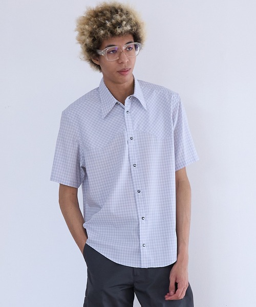 YUKI HASHIMOTO(ユウキハシモト)の「YUKI HASHIMOTO WESTERN SHIRTS (261-01-0102)(シャツ/ブラウス・メンズ・ブラウン/ピンク・46/48)」の2枚目の写真