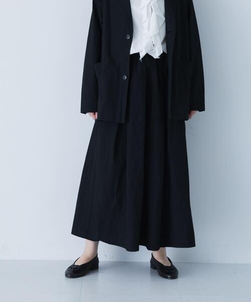 かぐれ(カグレ)の「リネンコットンタックスカート(スカート・レディース・チャコールグレー/ブラック・FREE)」の13枚目の写真