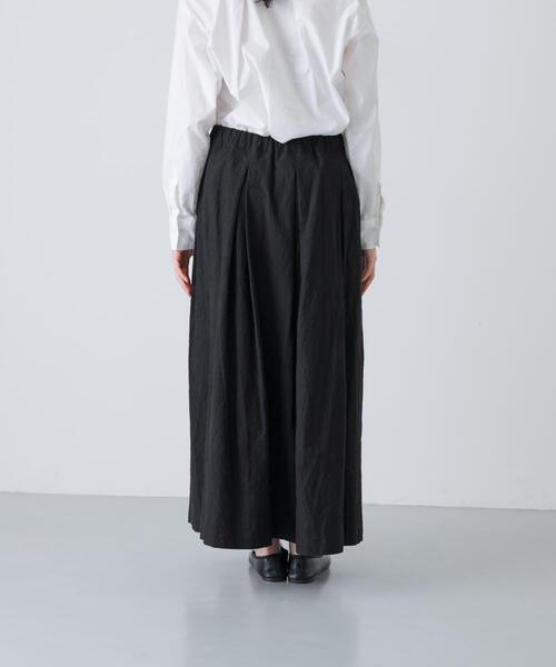 かぐれ(カグレ)の「リネンコットンタックスカート(スカート・レディース・チャコールグレー/ブラック・FREE)」の18枚目の写真