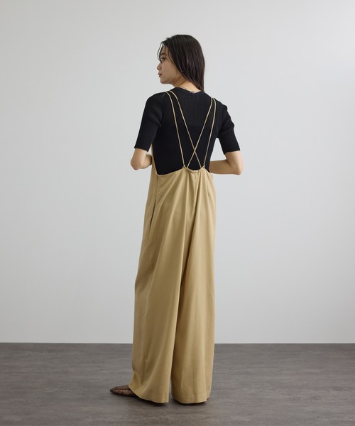 SALON adam et rope'(サロン アダム エ ロペ)の「【WEB限定】シアーリブニットハーフスリーブプルオーバー(Tシャツ/カットソー・レディース・オフホワイト/ブラック/レッド/ブラウン・FREE)」の11枚目の写真