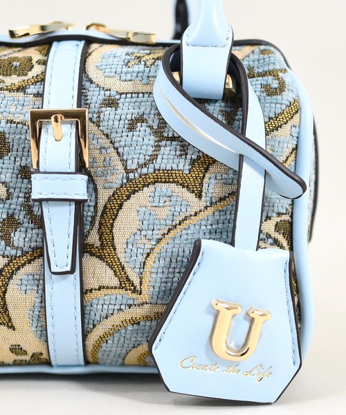 U(ユー)の「ペイズリー ジュリア プティ ボストンバッグ(ボストンバッグ・レディース・ネイビー/ライトブルー・FREE)」の8枚目の写真