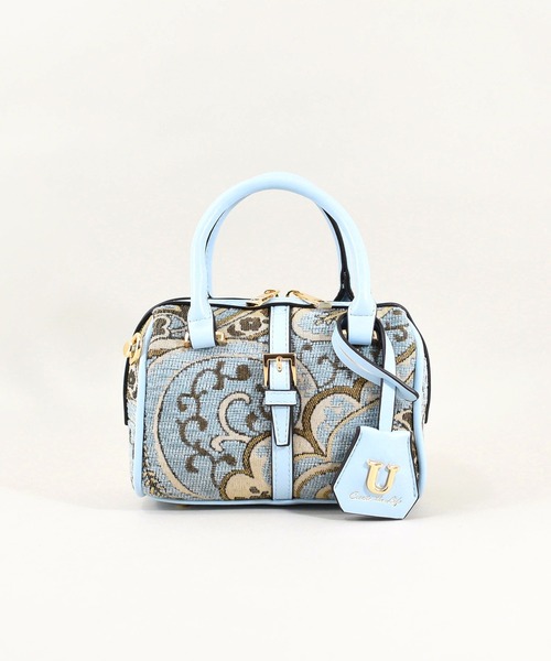 U(ユー)の「ペイズリー ジュリア プティ ボストンバッグ(ボストンバッグ・レディース・ネイビー/ライトブルー・FREE)」の6枚目の写真