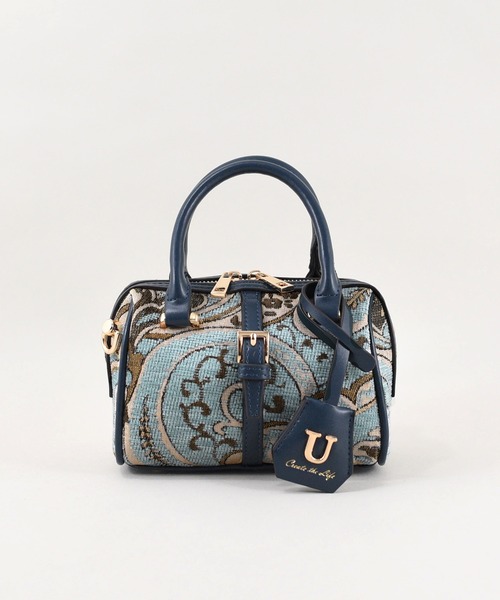 U(ユー)の「ペイズリー ジュリア プティ ボストンバッグ(ボストンバッグ・レディース・ネイビー/ライトブルー・FREE)」の15枚目の写真