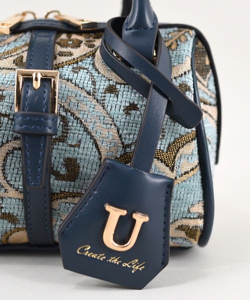 U(ユー)の「ペイズリー ジュリア プティ ボストンバッグ(ボストンバッグ・レディース・ネイビー/ライトブルー・FREE)」の19枚目の写真