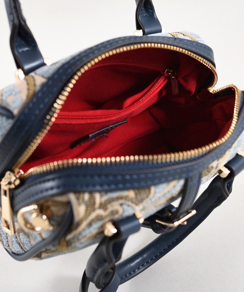 U(ユー)の「ペイズリー ジュリア プティ ボストンバッグ(ボストンバッグ・レディース・ネイビー/ライトブルー・FREE)」の22枚目の写真