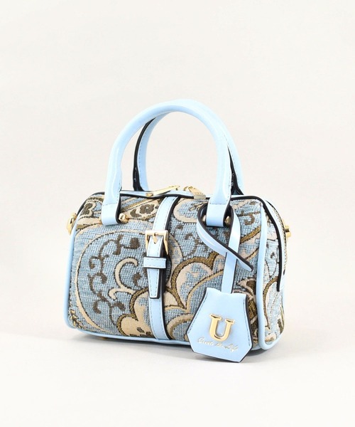 U(ユー)の「ペイズリー ジュリア プティ ボストンバッグ(ボストンバッグ・レディース・ネイビー/ライトブルー・FREE)」の5枚目の写真