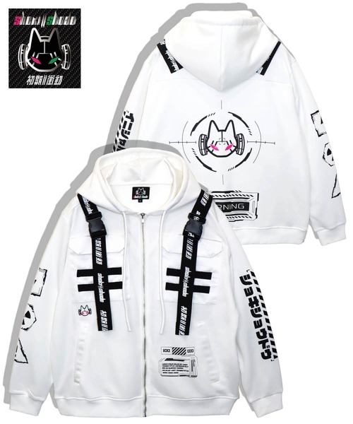 初期衝動/ ショキショウドウ ストラップフルジップパーカー(M2