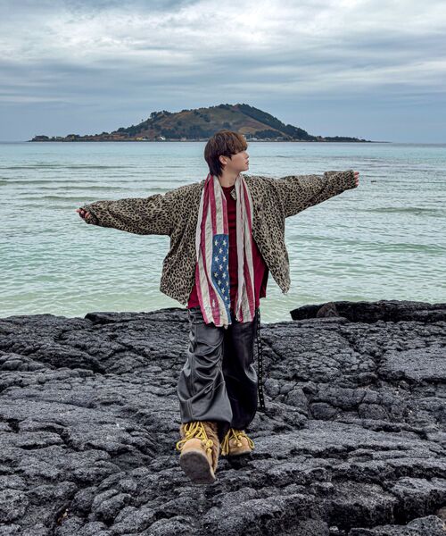 QT8 GARMENTS(キューティーエイトガーメント)の「LB Washed Leopard Harrington Jacket (Beige)(ブルゾン・レディース・その他・MEDIUM/LARGE/X-LARGE)」の6枚目の写真