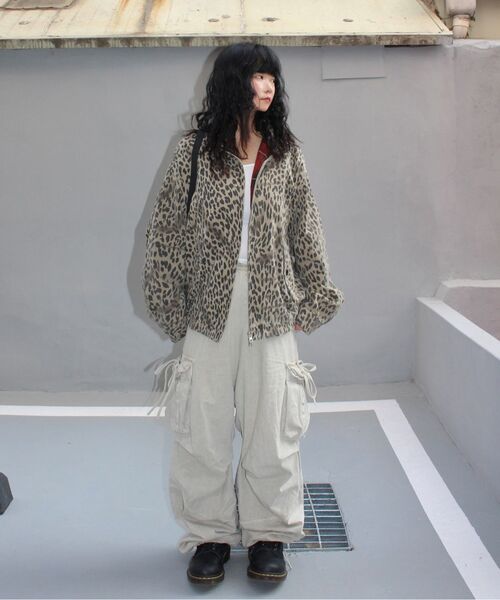QT8 GARMENTS(キューティーエイトガーメント)の「LB Washed Leopard Harrington Jacket (Beige)(ブルゾン・レディース・その他・MEDIUM/LARGE/X-LARGE)」の7枚目の写真