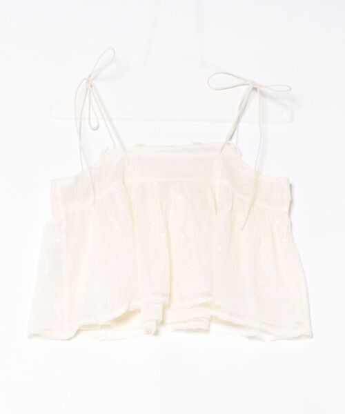 flower（フラワー）の「フローラルレースビスチェ（キャミソール・レディース・ブラック/アイボリー・FREE）」の4枚目の写真
