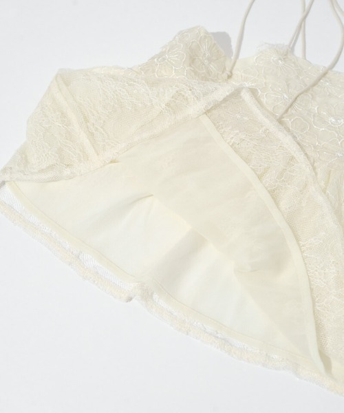 flower（フラワー）の「フローラルレースビスチェ（キャミソール・レディース・ブラック/アイボリー・FREE）」の12枚目の写真