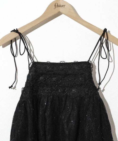 flower（フラワー）の「フローラルレースビスチェ（キャミソール・レディース・ブラック/アイボリー・FREE）」の14枚目の写真