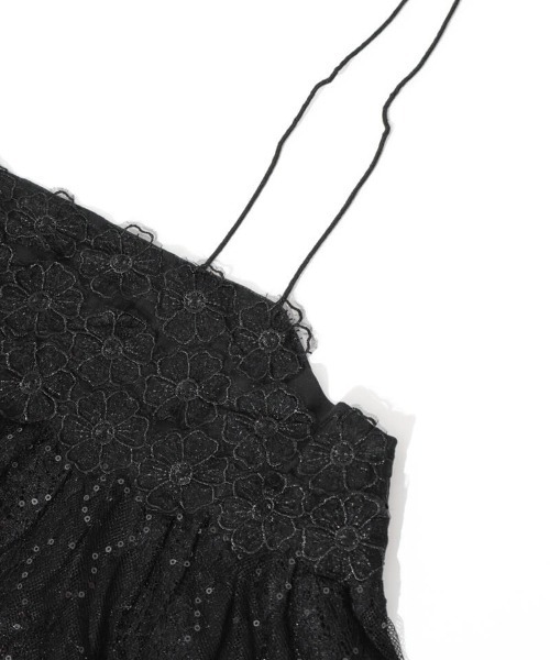 flower（フラワー）の「フローラルレースビスチェ（キャミソール・レディース・ブラック/アイボリー・FREE）」の6枚目の写真