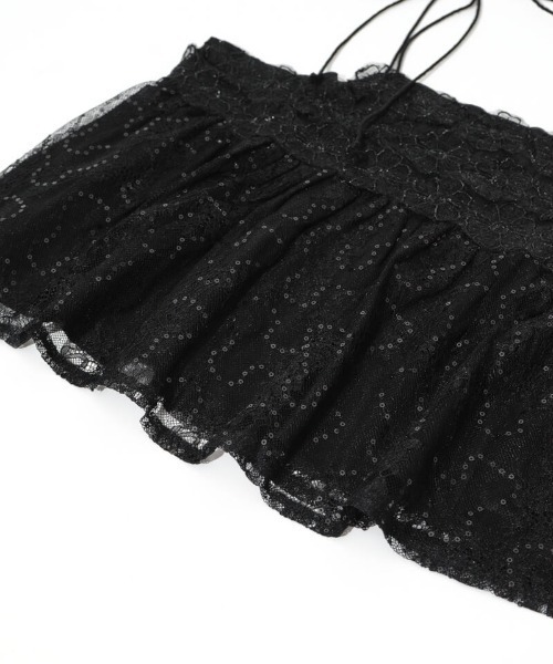 flower（フラワー）の「フローラルレースビスチェ（キャミソール・レディース・ブラック/アイボリー・FREE）」の8枚目の写真