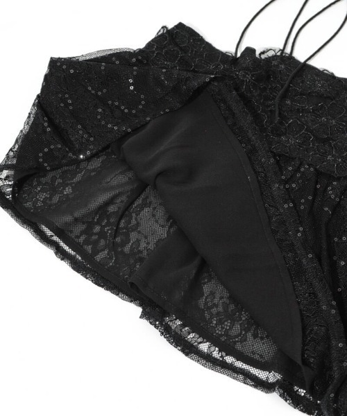 flower（フラワー）の「フローラルレースビスチェ（キャミソール・レディース・ブラック/アイボリー・FREE）」の9枚目の写真