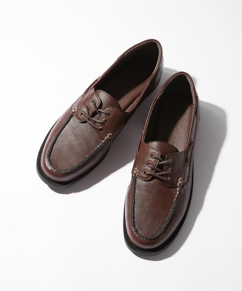 RAGEBLUE（レイジブルー）の「Classical leather Deck Shoes/デッキシューズ（モカシン/デッキシューズ・メンズ・ブラック/ブラウン・MEDIUM/LARGE）」の5枚目の写真