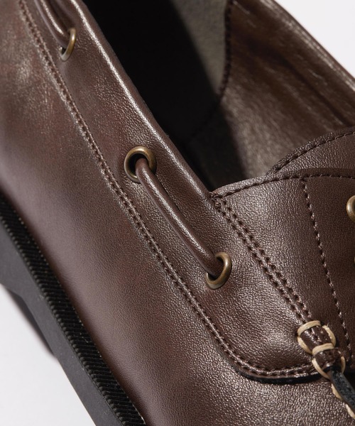 RAGEBLUE（レイジブルー）の「Classical leather Deck Shoes/デッキシューズ（モカシン/デッキシューズ・メンズ・ブラック/ブラウン・MEDIUM/LARGE）」の8枚目の写真