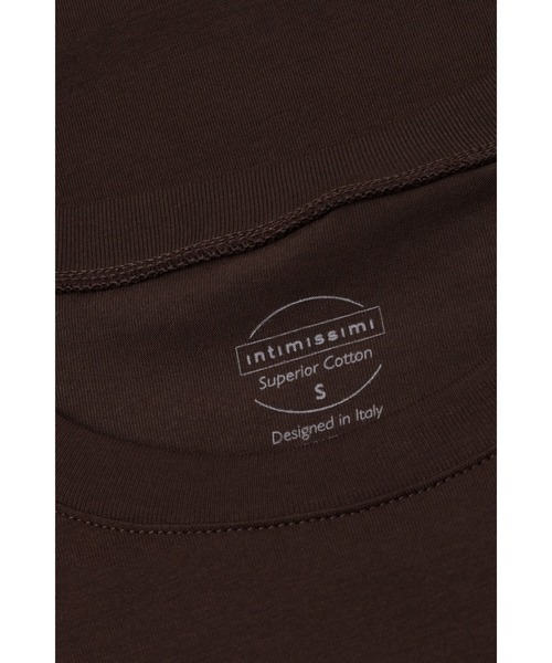 Intimissimi(インティミッシミ)の「ストレッチ スーペリアコットン ショートスリーブ ニット(Tシャツ/カットソー・レディース・ライラック/モカ/ライトイエロー・L/M/S)」の8枚目の写真