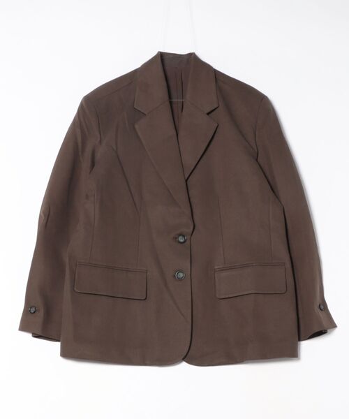 31 Sons de mode(トランテアン ソン ドゥ モード)の「きれいめシングルテーラードジャケット(テーラードジャケット・レディース・ブラウン/アイボリー・フリ-)」の3枚目の写真