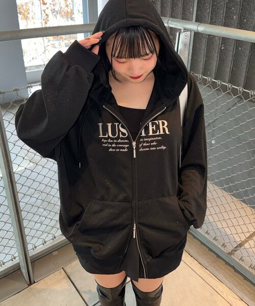 専用 キラキラパーカー 即日発送 新品未使用確実正規品15日まで特別価格 丈違い】キラキラパーカー（パーカー）｜continuer de NICE CLAUP