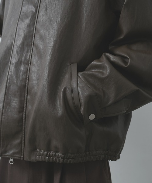 STUDIOUS(ステュディオス)の「【STUDIOUS】MODERN LEATHER BLOUSON(ブルゾン・メンズ・ブラウン・3/2/1)」の11枚目の写真