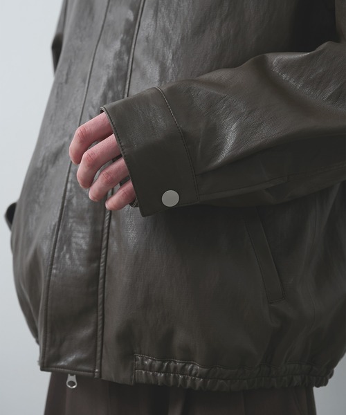 STUDIOUS(ステュディオス)の「【STUDIOUS】MODERN LEATHER BLOUSON(ブルゾン・メンズ・ブラウン・3/2/1)」の12枚目の写真