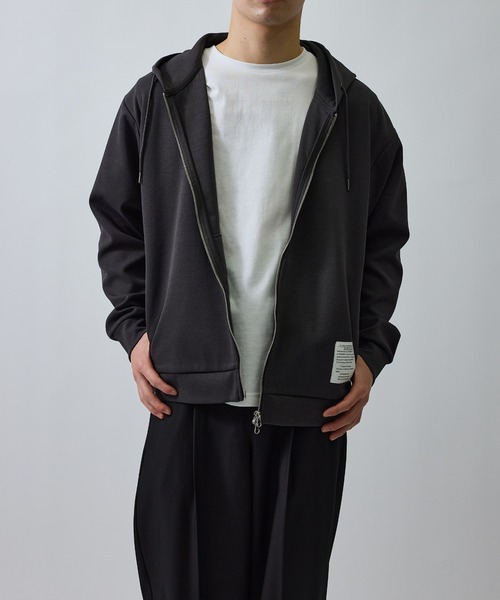  j.n.r.d（ジェー・エヌ・アール・ディー）の「杢ストレッチダンボールフルジップパーカー（パーカー・メンズ・パープル/オフホワイト/チャコールグレー・L/M/S/LL）」の9枚目の写真