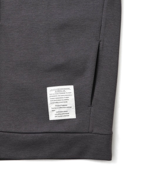  j.n.r.d（ジェー・エヌ・アール・ディー）の「杢ストレッチダンボールフルジップパーカー（パーカー・メンズ・パープル/オフホワイト/チャコールグレー・L/M/S/LL）」の18枚目の写真