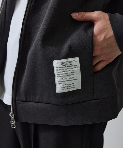  j.n.r.d（ジェー・エヌ・アール・ディー）の「杢ストレッチダンボールフルジップパーカー（パーカー・メンズ・パープル/オフホワイト/チャコールグレー・L/M/S/LL）」の10枚目の写真