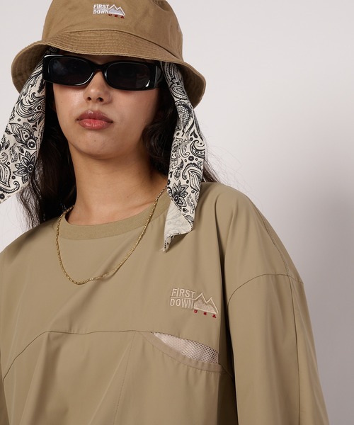FIRST DOWN(ファーストダウン)の「ポケット ピステ ショートスリーブTシャツ(Tシャツ/カットソー・メンズ・ベージュ/ブラック・M)」の9枚目の写真