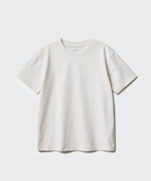 MUSINSA STANDARD KIDS（ムシンサスタンダードキッズ）の「[クールスタンダード] リラックスドクルーネックTシャツ [クリーム]（Tシャツ/カットソー・レディース・その他・140/130/120/160/150/110/100）」の6枚目の写真