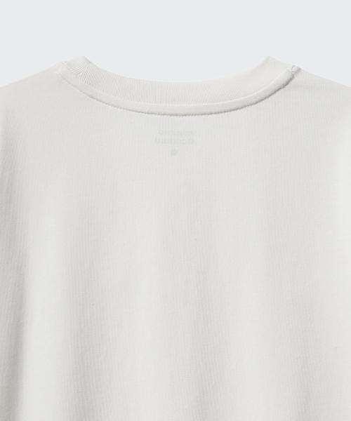 MUSINSA STANDARD KIDS（ムシンサスタンダードキッズ）の「[クールスタンダード] リラックスドクルーネックTシャツ [クリーム]（Tシャツ/カットソー・レディース・その他・140/130/120/160/150/110/100）」の3枚目の写真