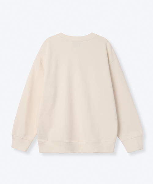 MUSINSA STANDARD KIDS（ムシンサスタンダードキッズ）の「オーバーサイズスウェットシャツ[クリーム]（スウェット・レディース・その他・100/110/120/140/150/160/130）」の3枚目の写真