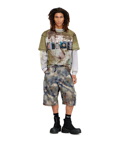 DIESEL(ディーゼル)の「メンズ ショートパンツ P-STITCH-SHORT-TKBZ(その他パンツ・メンズ・ブルー系その他・LARGE/MEDIUM/SMALL/X-LARGE)」の2枚目の写真